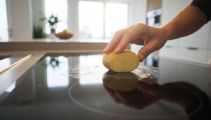 Halvér kartoflen og gnid den på kogepladen: resultatet overrasker uden at ridse