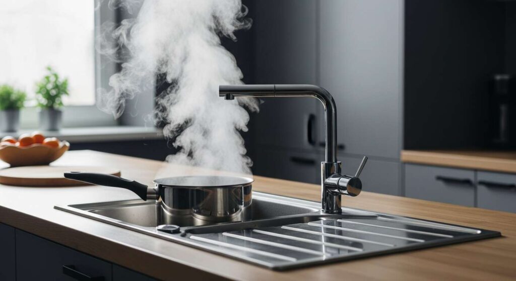 Hvorfor du aldrig bør hælde kogende vand direkte i håndvasken ifølge VVS-branchen