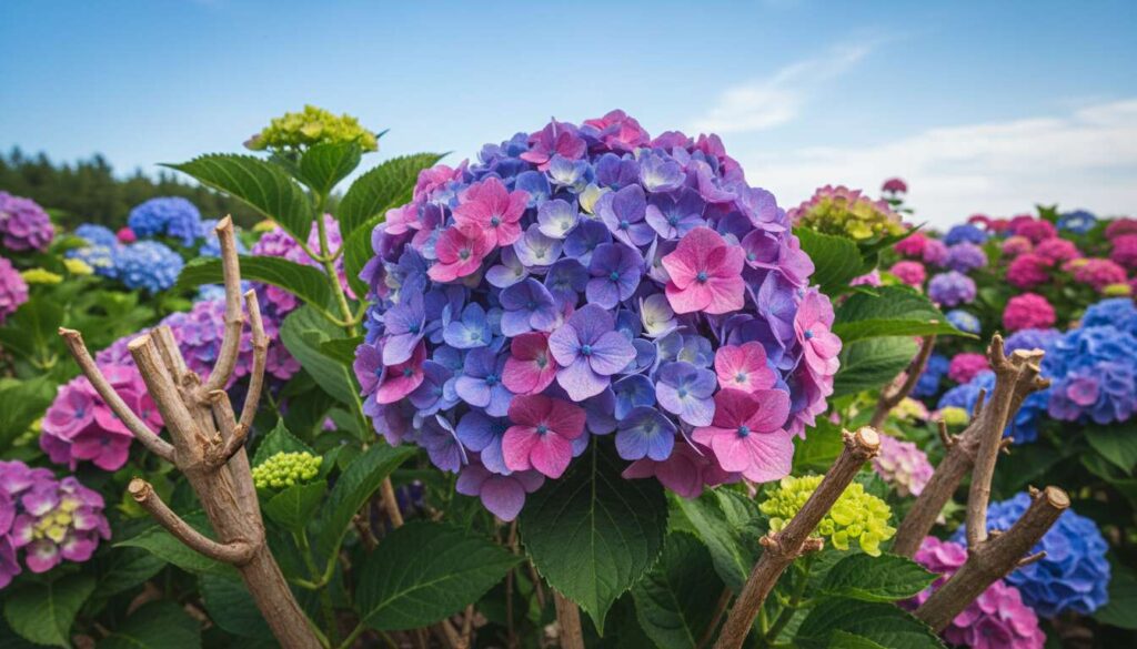 Hortensier i april: det ene snit som planteskolefolk altid laver for større blomster