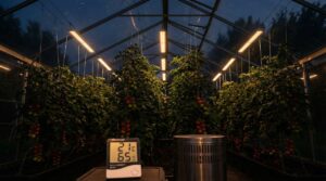 Drivhus i april: den temperatur tomater kræver om natten for at overleve ifølge forsøg